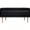 Sunpan Sammy Bench Black Sky - Front View