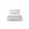Whiteline Modern Living Liz Full Bed In Fully Upholstered Dark White Faux leather - Front