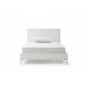 Whiteline Modern Living Liz Full Bed In Fully Upholstered Dark White Faux leather - Front - Whiteline Modern Living Liz Full Bed In Fully Upholstered Dark White Faux leather - Front