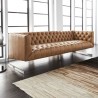 Sunpan Viper Sofa - Stainless Steel - Cantina Magnetite / Cantina Peanut - Lifestyle