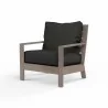 Laguna Club Chair in Spectrum Carbon, No Welt - Front Side Angle - Laguna Club Chair in Spectrum Carbon, No Welt - Front Side Angle