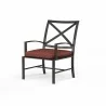 La Jolla Dining Chair in Canvas Henna w/ Self Welt - Front Side Angle - La Jolla Dining Chair in Canvas Henna w/ Self Welt - Front Side Angle