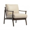 Sunpan Lindley Lounge Chair - Astoria Cream Leather - Front Side Angle