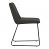 Moe's Home Collection Villa Dining Chair in Black - Set of Two - Side Angle