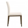 Moe's Home Collection Frankie Dining Chair in White - Set of Two - Side Angle