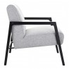 Moe's Home Collection Fox Chair Beach Stone - Grey - Side Angle