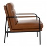 Moe's Home Collection Verlaine Armchair, Chestnut Brown - Side Angle