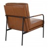Moe's Home Collection Verlaine Armchair, Chestnut Brown - Back Side Angle