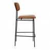 Moe's Home Collection Sailor Bar Stool, Brown - Side Angle