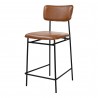 Moe's Home Collection Sailor Counter Stool, Brown - Front Side Angle