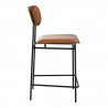Moe's Home Collection Sailor Counter Stool, Brown - Side Angle