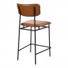 Moe's Home Collection Sailor Counter Stool, Brown - Back Side Angle