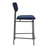 Moe's Home Collection Sailor Counter Stool - Blue - Side Angle