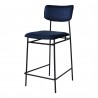 Moe's Home Collection Sailor Counter Stool - Blue - Front Side Angle