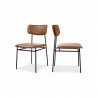 Moe's Home Collection Sailor Dining Chair Brown - Set in Angle