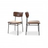 Moe's Home Collection Sailor Dining Chair Dark Brown - Set in Angle