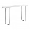 Moe's Home Collection Repetir Console Table White Lacquer - Front Side Angle