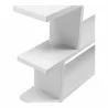 Moe's Home Collection Miri Shelf Small - White - Side Closeup Angle - Moe's Home Collection Miri Shelf Small - White - Side Closeup Angle