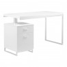 Moe's Home Collection Martos Desk - White - Front Side Angle