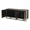 Moe's Home Collection Vincent Sideboard - Dark Brown - Front Side Opened Angle