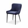 Moe's Home Collection Etta Dining Chair - Dark Blue - Front Side Angle