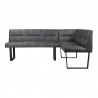 Moe's Home Collection Hanlon Corner Bench - Dark Grey - Front Angle