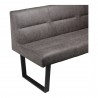 Moe's Home Collection Hanlon Corner Bench - Dark Grey - Seat Closeup Side Angle