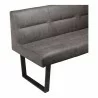 Moe's Home Collection Hanlon Corner Bench - Dark Grey - Seat Closeup Side Angle - Moe's Home Collection Hanlon Corner Bench - Dark Grey - Seat Closeup Side Angle