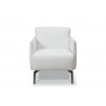 Eros Chair In Leather White - Front