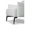 Eros Chair In Leather White - Side Edge