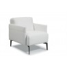 Eros Chair In Leather White 