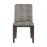 Sunpan Elisa Dining Chair in Grey Oak - Naya Check Black - Front Angle