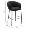 Essen Barstool in Black & Bronze-seat dimension - Essen Barstool in Black & Bronze-seat dimension