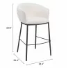 Essen Barstool in Ivory- seat dimension - Essen Barstool in Ivory- seat dimension