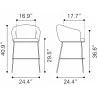 Essen Barstool in Ivory-dimension - Essen Barstool in Ivory-dimension