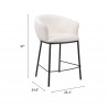 Essen Counter Stool in Ivory-seat dimension