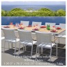 Bellini Home and Gardens Essence 9 Pc Dining Set with 79/103" Extension Teak Top Table - Lifestyle 2