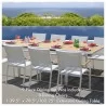Bellini Home and Gardens Essence 9 Pc Dining Set with 79/103" Extension Teak Top Table - Lifestyle 2 - Bellini Home and Gardens Essence 9 Pc Dining Set with 79/103" Extension Teak Top Table - Lifestyle 2