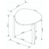 Manhattan Comfort Mid-Century Modern Gales End Table with Solid Wood Legs Size