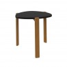Manhattan Comfort Mid-Century Modern Gales End Table with Solid Wood Legs in Matte Black  Front