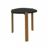 Manhattan Comfort Mid-Century Modern Gales End Table with Solid Wood Legs in Matte Black  Front - Manhattan Comfort Mid-Century Modern Gales End Table with Solid Wood Legs in Matte Black  Front