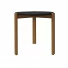 Manhattan Comfort Mid-Century Modern Gales End Table with Solid Wood Legs in Matte Black Back - Manhattan Comfort Mid-Century Modern Gales End Table with Solid Wood Legs in Matte Black Back