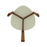 Manhattan Comfort Mid-Century Modern Gales End Table with Solid Wood Legs in Pistachio Green Bottom