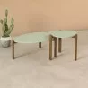 Manhattan Comfort Mid-Century Modern Gales End Table with Solid Wood Legs in Pistachio Green Set - Manhattan Comfort Mid-Century Modern Gales End Table with Solid Wood Legs in Pistachio Green Set