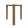 Manhattan Comfort Mid-Century Modern Gales End Table with Solid Wood Legs in Greige Front