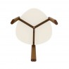 Manhattan Comfort Mid-Century Modern Gales End Table with Solid Wood Legs in Greige Bottom