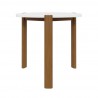 Manhattan Comfort Mid-Century Modern Gales End Table with Solid Wood Legs in Matte White Front