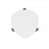 Manhattan Comfort Mid-Century Modern Gales End Table with Solid Wood Legs in Matte White Top