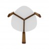 Manhattan Comfort Mid-Century Modern Gales End Table with Solid Wood Legs in Matte White Bottom
