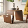 Manhattan Comfort Brookside 25.6 in. Rectangle Plywood and Ash Veneer End Table
